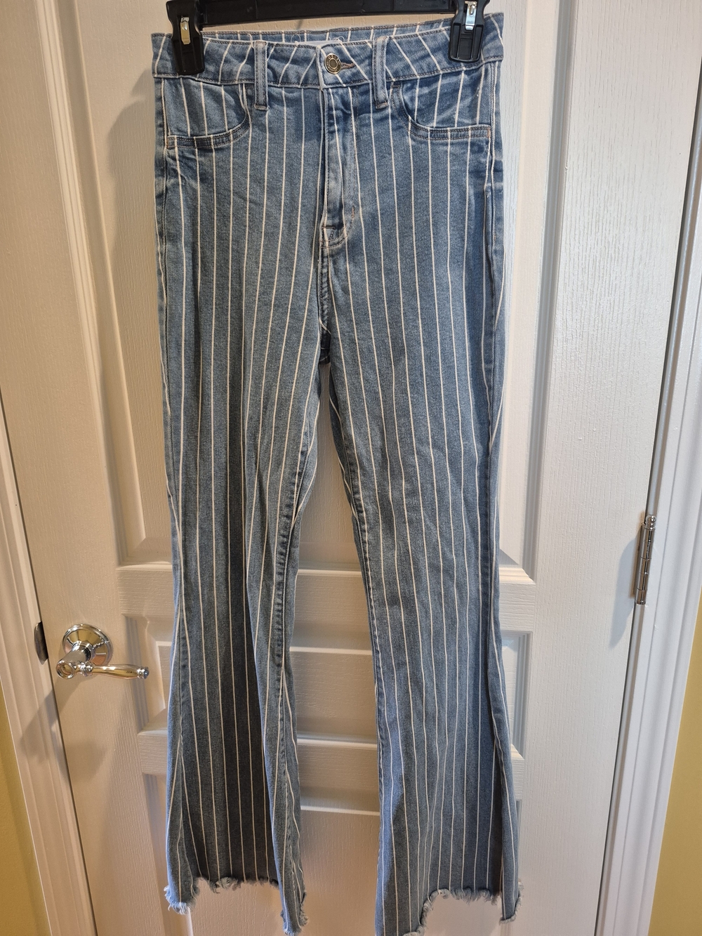 Striped Women's Jeans - Casual Flared Denim